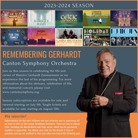 Season Subscriptions Canton Symphony Orchestra