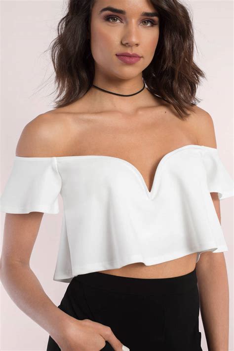 Cute Black Crop Top Off Shoulder Top Black Top Black Crop Top