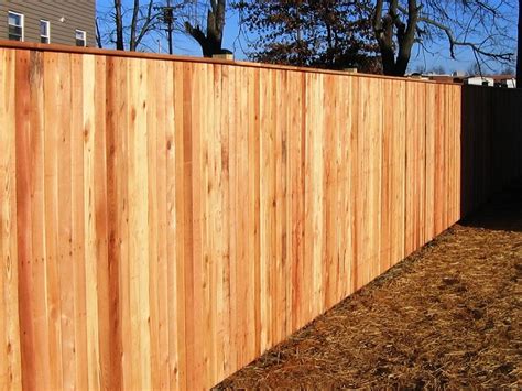 Vertical Board W Cap Board Wood Privacy Fence Classique Jardin