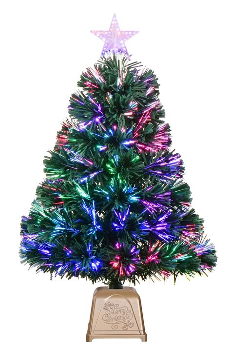 24inch Green Fiber Optic Christmas Tree Pre Lit Artificial Mini