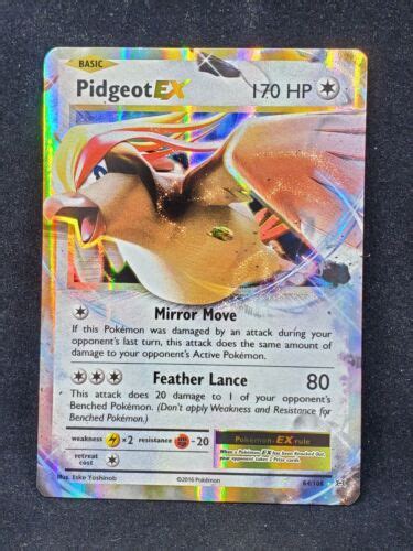 Pidgeot EX 64 108 Pokemon TCG 2016 XY Evolutions Full Art Ultra Rare