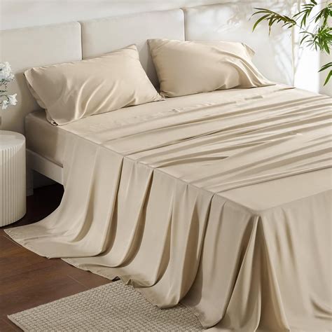 Bedsure Queen Sheets Rayon Derived From Bamboo Queen