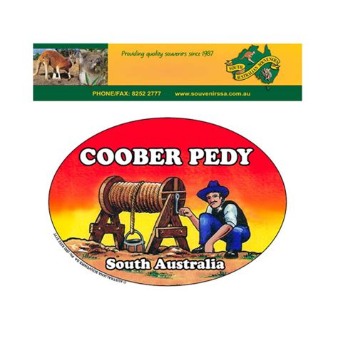 Coober Pedy Oval Winch 2 Sticker South Australian Souvenirs