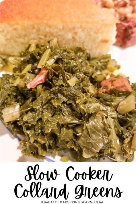 Slow Cooker Collard Greens Home At Cedar Springs Farm