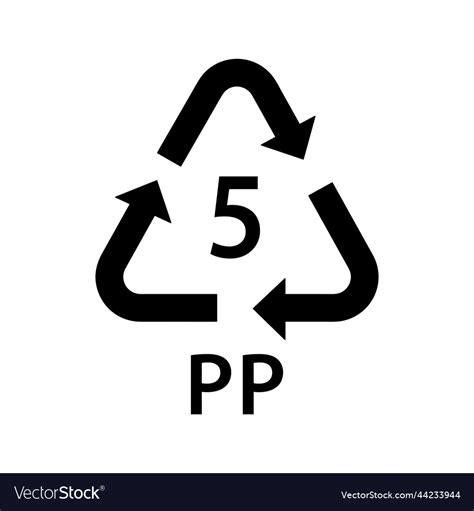 Plastic Recycling Symbol Pp 5 Royalty Free Vector Image