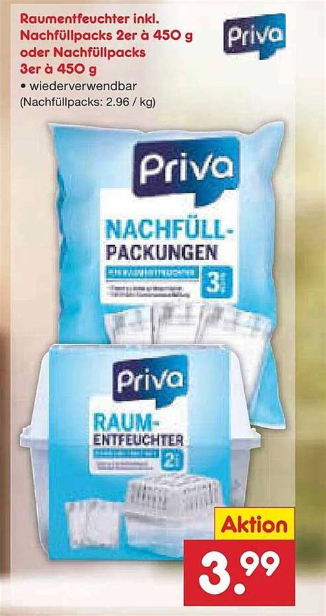 Priva Raumentfeuchter Inkl Nachf Llpacks Er Oder Er Angebot Bei