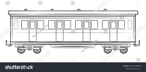 Vintage Style Railroad Car Illustration Stock Vector (Royalty Free ...