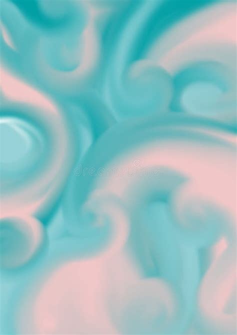 Abstract Sky Blue And Pink Flow Brush Color Illustration Background For