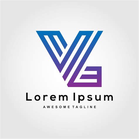 Vl Buchstaben Logo Design Premium Vektor