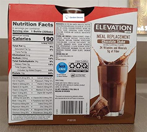 Elevation By Millville Meal Batido De Chocolate 66 Fl Oz Yaxa