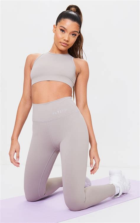 Plt Taupe Sculpt Luxe High Waist Gym Legging Prettylittlething