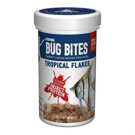 Fluval Bug Bites Tropical Flakes 45g Fast Delivery Abyss Aquatics Uk