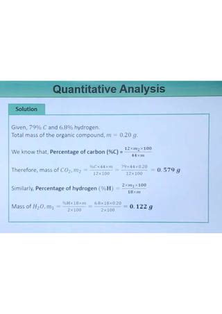 Quantitative Analysis Of Carbon Hydrogen Pdf