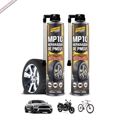 Kit X Reparador De Pneu Veda Furo Bike Moto Mundial Prime