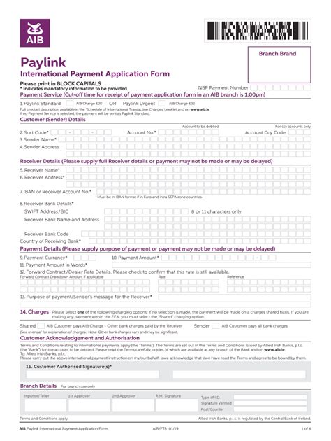 Aib Paylink Form Fill Out Sign Online DocHub