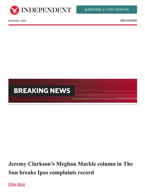 The Independent Jeremy Clarksons Meghan Markle Column In The Sun