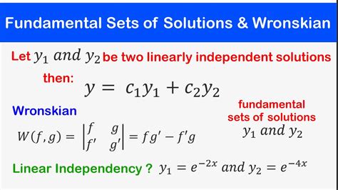 19 Fundamental Sets Of Solution And Wronskian Principle Of