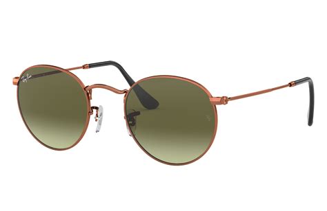 Round Metal Sunglasses In Bronze Copper And Green Rb3447 Ray Ban® Us