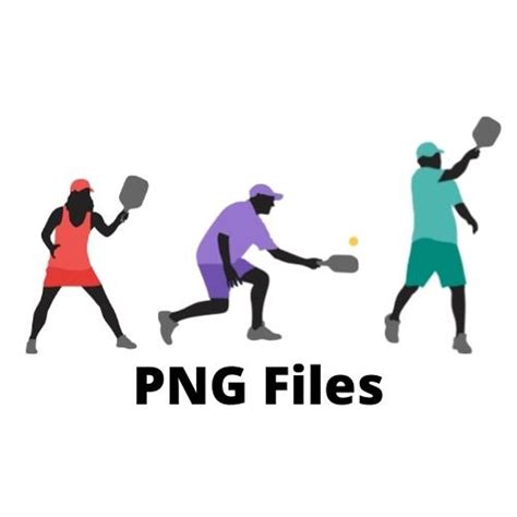 Pickleball Game Silhouette, Sport Clip Art, PNG Download - Etsy