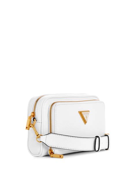 White Cosette Camera Crossbody Bag Guess