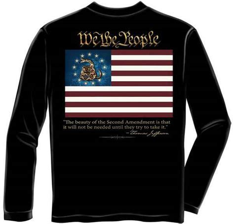 Nd Second Amendment We The People Thomas Jefferson Usa Flag T Shirt