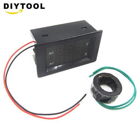 Ac 100a 80 300v Digital Ammeter Voltmeter Lcd Panel Amp Volt Meter