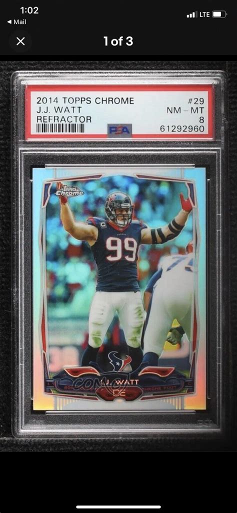 Topps Chrome Refractor Jj Watt Psa Ebay