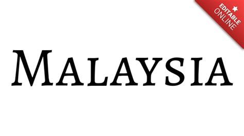 Malaysia Nero Minimalista Con Caratteri Serif Su Sfondo Bianco