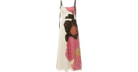 Silvia Tcherassi Lizzo Floral Print Silk Midi Dress Lyst