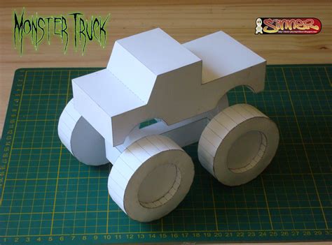 Cardboard Monster Truck Template