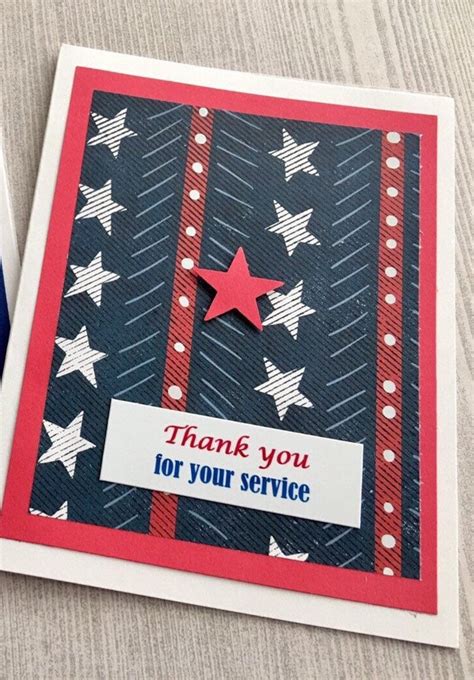 Veterans Day Card, Thank You for Your Service Card, Patriotic Card ...