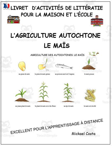 Livret dactivités de littératie et vocabulaire L agriculture