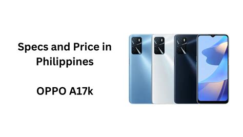 OPPO A16 Specs and Price in Philippines 2023