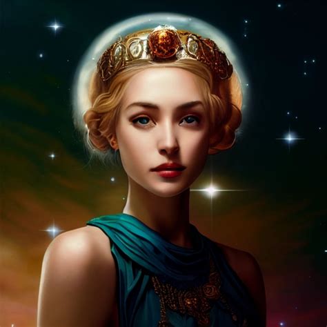 Blonde Woman Princess With Emerald Eyes Sky Filled Midjourney