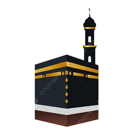 Gambar Ilustrasi Vektor Ziarah Islam Kaaba Islam Idul Fitri Mabroor