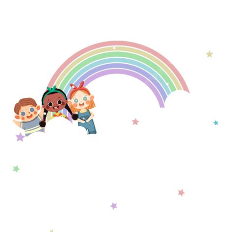 Feliz Dia Das Crianças Png Feliz Criança Arco Iris Imagem Png E Psd