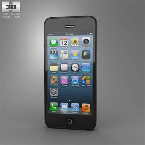 Apple iPhone 5 Black 3D model - Hum3D