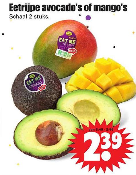 Eetrijpe Avocado S Of Mango S Aanbieding Bij Dirk 1Folders Nl