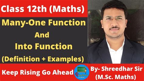 Many One Function And Into Function Class 12th Maths By Shreedhar Sir Rising Champ S