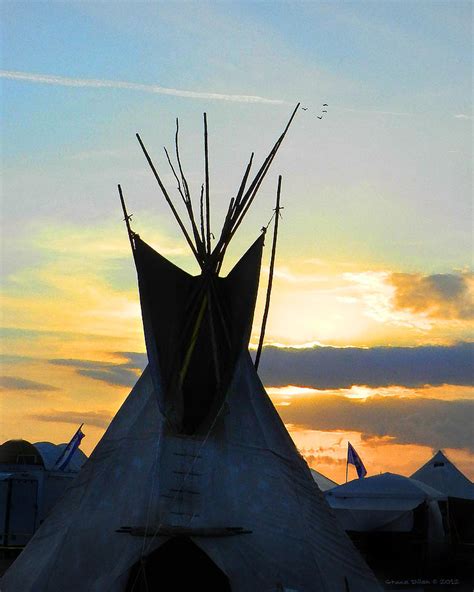 Native American Teepee Digital Art by Grace Dillon