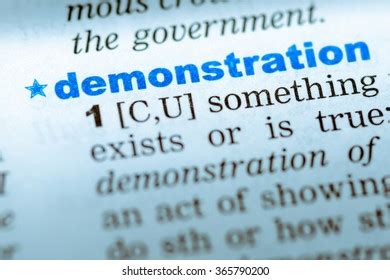 Closeup Word English Dictionary Demonstration Definition Stock Photo