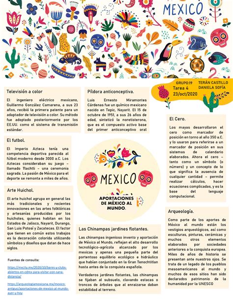 Tarea Aportaciones De M Xico Al Mundo Tarea Oct Aportaciones De