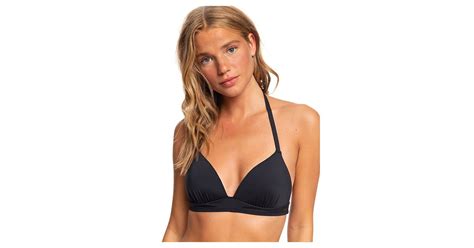 Roxy Beach Classics Mod Mold Tri Bikini Oberteil für Damen Schwarz