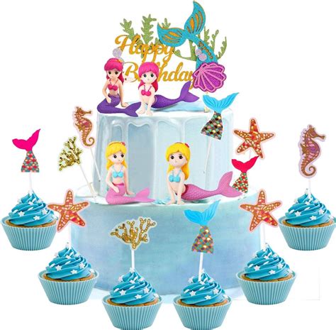 35 Pezzi Cake Topper Sirena Miniature Figurine Mini Sirena