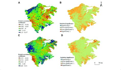 Partial Correlation Coefficients Between NDVI And Temperature A