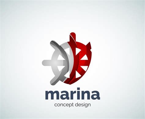 Premium Vector Vector Marina Steering Wheel Logo Template