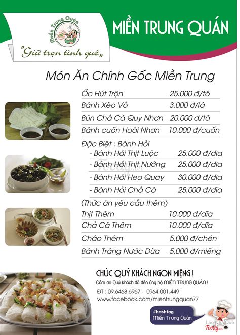 Miền Trung Quán - Món Ngon Miền Trung ở Tp. Thủ Đức, TP. HCM | Menu ...