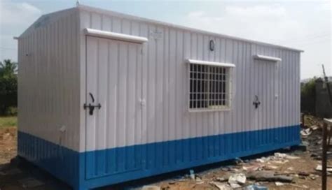 Blue White Coated Rectangular Mild Steel Modular Portable Office Cabins At Best Price In Pune