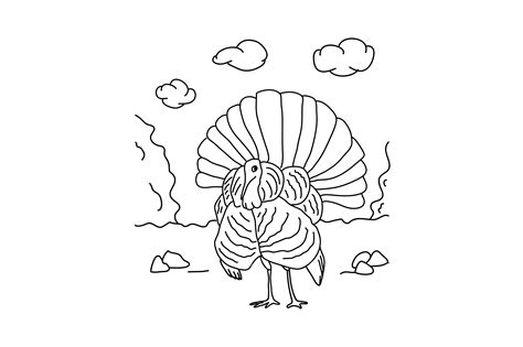 Turkey Coloring Page SVG Cut file by Creative Fabrica Crafts · Creative ...