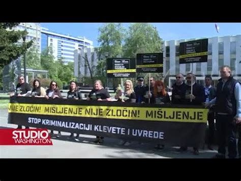 Novinarski Protest Stop Kriminalizaciji Klevete Youtube